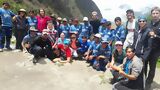 Nuestro grupo terminando el trek, Camino Inca